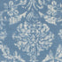 2' X 4' Blue Damask Power Loom Area Rug